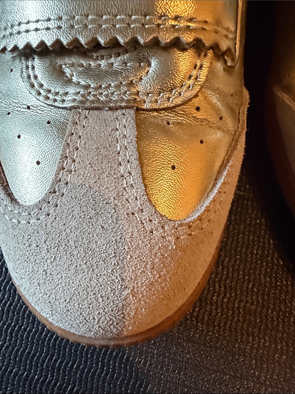 Steve Madden Metallic Gold Velcro Sneakers - Picture 9 of 9